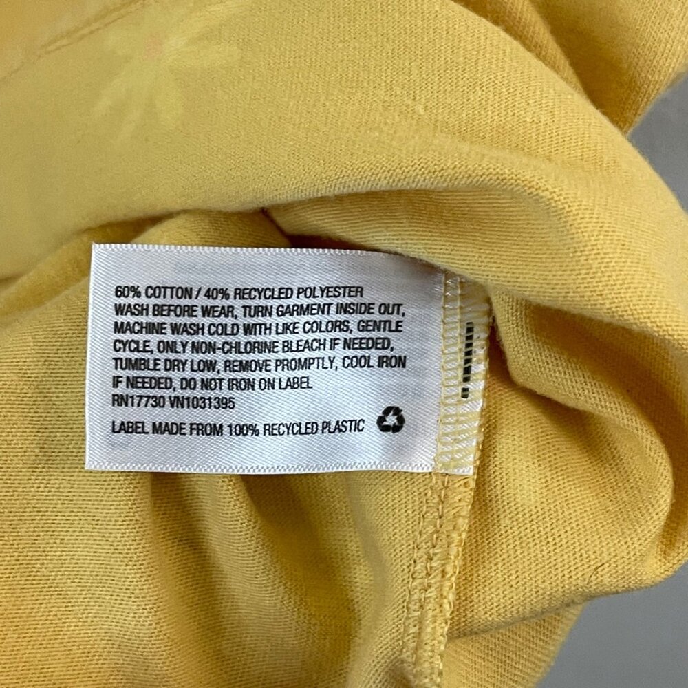 Cat & Jack Girls Yellow Floral Print Dress Size L 10/12 Cotton/Poly Blend - Picture 5 of 7